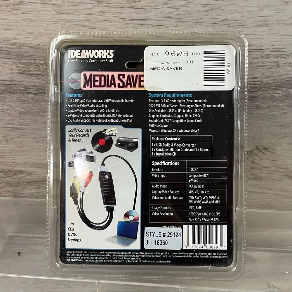 Video Grabber Pro - Video Capture Card / Media Saver IDEAWORKS USB 2.0 New - Picture 4 of 5